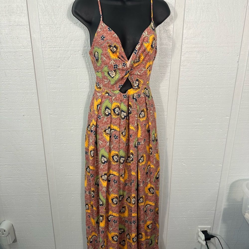 Chelsea 28 Mauve Floral Spaghetti Strap Dress Size XS NWOT - Picture 3 of 14